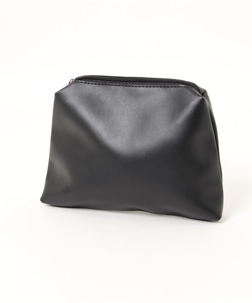 yuue' ( wear )(ユーイ)の「ミニポーチ付き ダブルストラップ シンプルレザートートバッグ(トートバッグ・レディース・ブラック/ベージュ・FREE)」の10枚目の写真