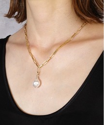 SIGNAL | 【SIGNAL/シグナル】 Baroque Pearl Necklace / バロックパールスクエアチェーンネックレス(ネックレス)