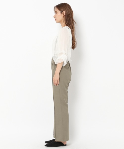 mysty woman(ミスティウーマン)の「サスツキセンタープレスパンツ 218054(スラックス・レディース・ダークブラウン/カーキ/オレンジ/ライトブラウン/ダークグリーン/ブラック・FREE)」の12枚目の写真