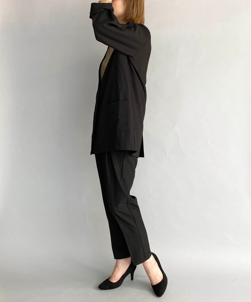 PICCIN（ピッチン）の「【セットアップ対応】オーバーサイズノーカラージャケット（ノーカラージャケット・レディース・ブラック/アッシュブラウン・M）」の10枚目の写真