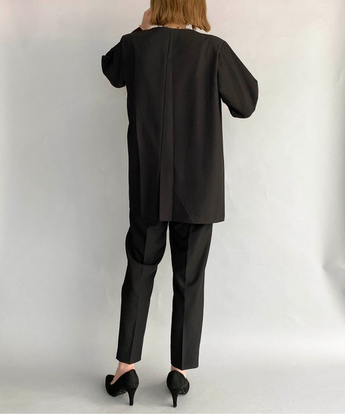 PICCIN（ピッチン）の「【セットアップ対応】オーバーサイズノーカラージャケット（ノーカラージャケット・レディース・ブラック/アッシュブラウン・M）」の11枚目の写真