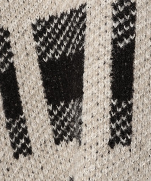 Heather（ヘザー）の「BIGチェックチュニックニット　218144（ニット/セーター・レディース・ブラック/ブルー/ライトベージュ/パープル/グリーン・FREE）」の21枚目の写真