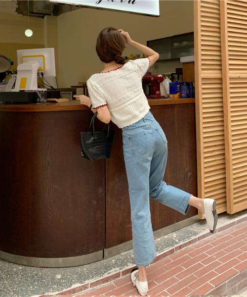 emi+(エミプラス)の「配色スカラップサマーニットカーディガン(カーディガン/ボレロ・レディース・ホワイト/ピンク/イエロー/ブルー・FREE)」の21枚目の写真