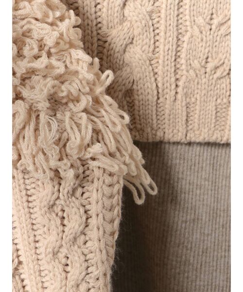 MURUA（ムルーア）の「レイヤーケーブルショートニット（ニット/セーター・レディース・ブラック/ブルー/アイボリー・FREE）」の21枚目の写真