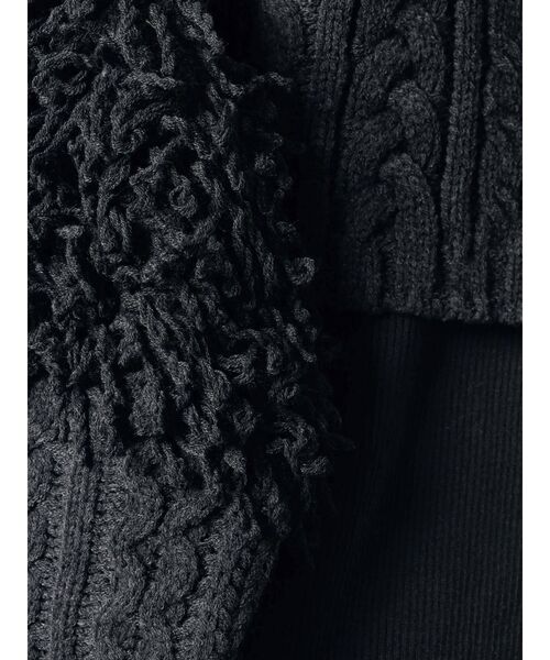 MURUA（ムルーア）の「レイヤーケーブルショートニット（ニット/セーター・レディース・ブラック/ブルー/アイボリー・FREE）」の22枚目の写真