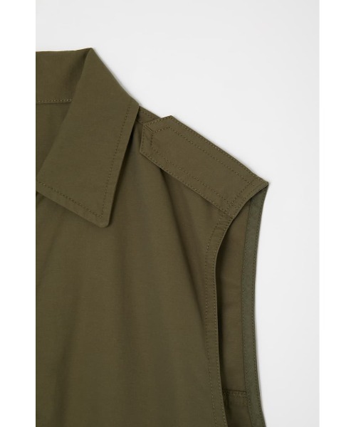 MOUSSY（マウジー）の「SLEEVELESS UTILITY ジャケット（ミリタリージャケット・レディース・カーキ/ベージュ・FREE）」の12枚目の写真