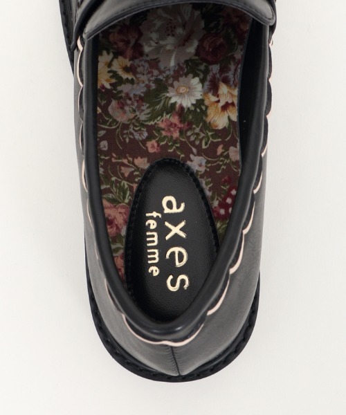 axes femme（アクシーズファム）の「タンクソールスカラローファー（ローファー・レディース・ブラック/ブラウン・LARGE/MEDIUM）」の5枚目の写真