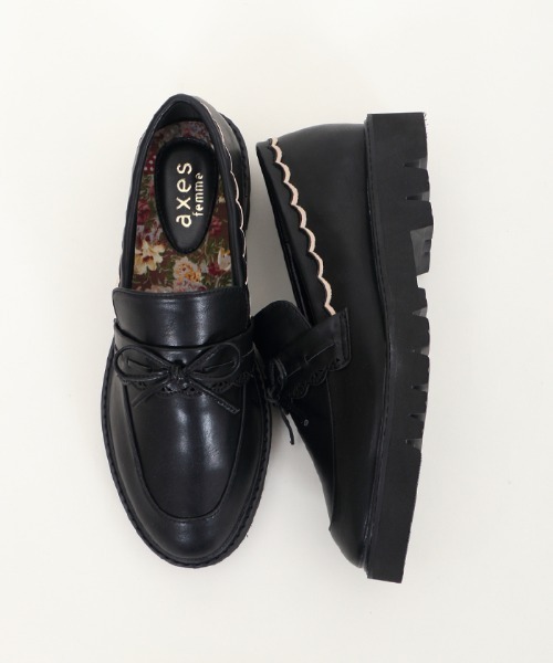 axes femme（アクシーズファム）の「タンクソールスカラローファー（ローファー・レディース・ブラック/ブラウン・LARGE/MEDIUM）」の20枚目の写真