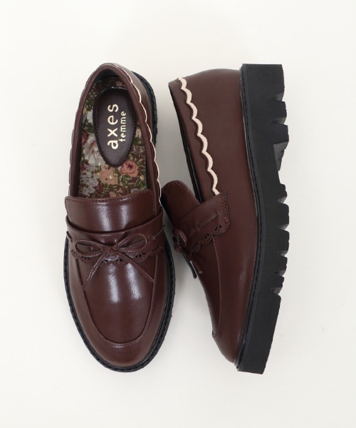 axes femme（アクシーズファム）の「タンクソールスカラローファー（ローファー・レディース・ブラック/ブラウン・LARGE/MEDIUM）」の21枚目の写真