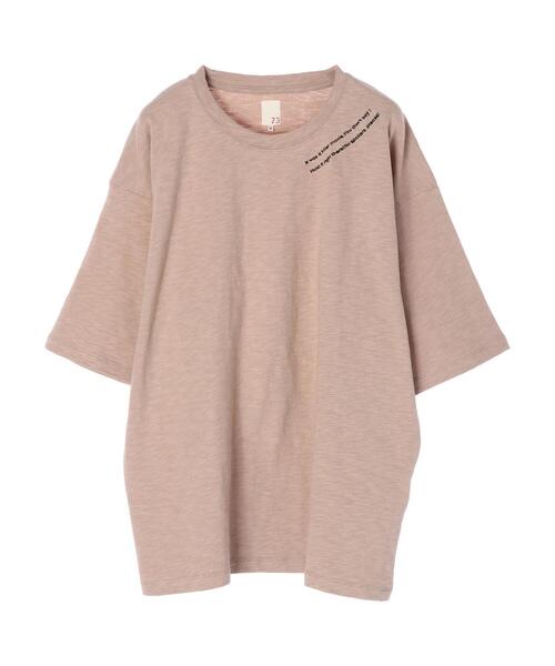 SEVENDAYS=SUNDAY(セブンデイズサンデイ)の「ドライブインシアター刺繍5分袖TEE *(Tシャツ/カットソー・レディース・オフホワイト/ブラック/グリーン/ブルー・L/M)」の7枚目の写真