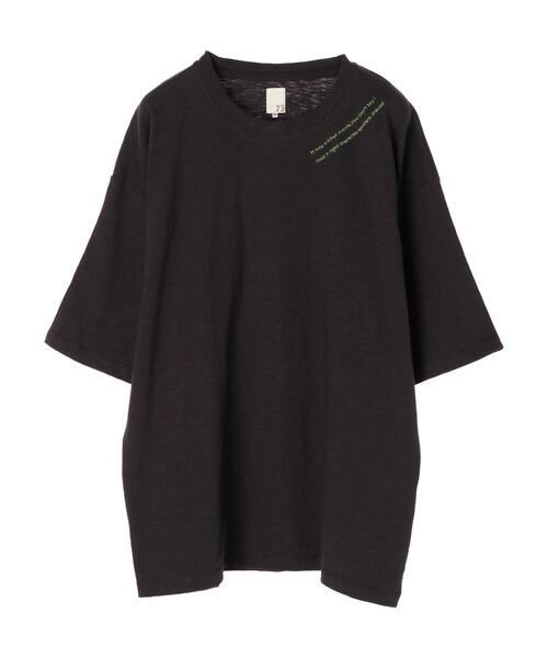 SEVENDAYS=SUNDAY(セブンデイズサンデイ)の「ドライブインシアター刺繍5分袖TEE *(Tシャツ/カットソー・レディース・オフホワイト/ブラック/グリーン/ブルー・L/M)」の14枚目の写真