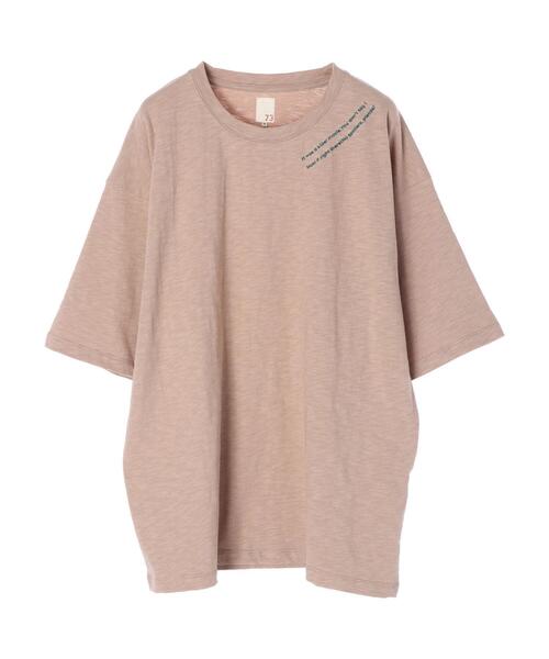 SEVENDAYS=SUNDAY(セブンデイズサンデイ)の「ドライブインシアター刺繍5分袖TEE *(Tシャツ/カットソー・レディース・オフホワイト/ブラック/グリーン/ブルー・L/M)」の9枚目の写真