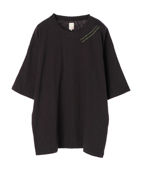 SEVENDAYS=SUNDAY(セブンデイズサンデイ)の「ドライブインシアター刺繍5分袖TEE *(Tシャツ/カットソー・レディース・オフホワイト/ブラック/グリーン/ブルー・L/M)」の4枚目の写真