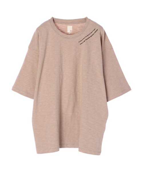 SEVENDAYS=SUNDAY(セブンデイズサンデイ)の「ドライブインシアター刺繍5分袖TEE *(Tシャツ/カットソー・レディース・オフホワイト/ブラック/グリーン/ブルー・L/M)」の3枚目の写真