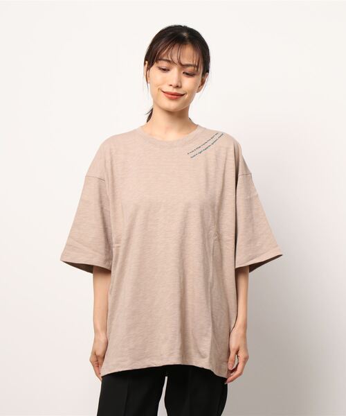 SEVENDAYS=SUNDAY(セブンデイズサンデイ)の「ドライブインシアター刺繍5分袖TEE *(Tシャツ/カットソー・レディース・オフホワイト/ブラック/グリーン/ブルー・L/M)」の11枚目の写真