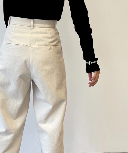 CANAL JEAN(キャナルジーン)の「RED CHOP WORKS コットンタックパンツ(その他パンツ・レディース・ブラック/ベージュ/ブラウン/ネイビー/カーキ/オフホワイト・38/36/34)」の17枚目の写真