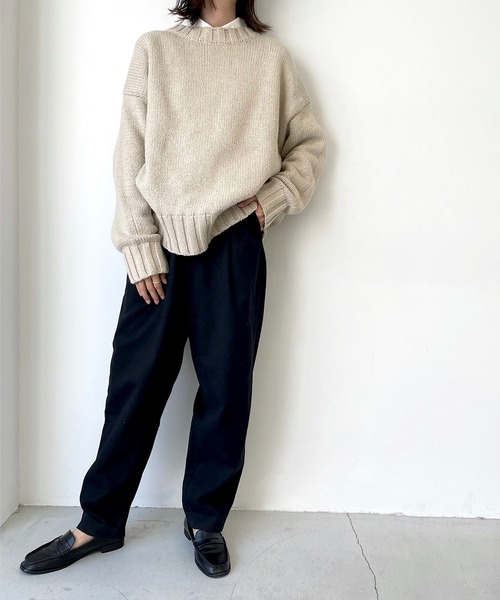 CANAL JEAN(キャナルジーン)の「RED CHOP WORKS コットンタックパンツ(その他パンツ・レディース・ブラック/ベージュ/ブラウン/ネイビー/カーキ/オフホワイト・38/36/34)」の13枚目の写真