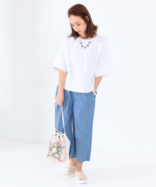 Another Edition(アナザーエディション)の「ガウチョパンツ/AEBC GAUCHO PT(その他パンツ・レディース・ネイビー/ライトブルー・MEDIUM/SMALL)」の15枚目の写真