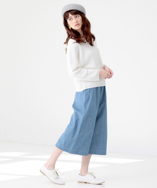 Another Edition(アナザーエディション)の「ガウチョパンツ/AEBC GAUCHO PT(その他パンツ・レディース・ネイビー/ライトブルー・MEDIUM/SMALL)」の3枚目の写真