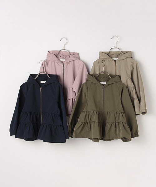 b・ROOM(ビールーム)の「ペプラムマウンテンパーカ(マウンテンパーカー・キッズ・ネイビー/カーキ/ライトピンク/ベージュ・110cm/130cm/120cm/90cm/100cm)」の9枚目の写真