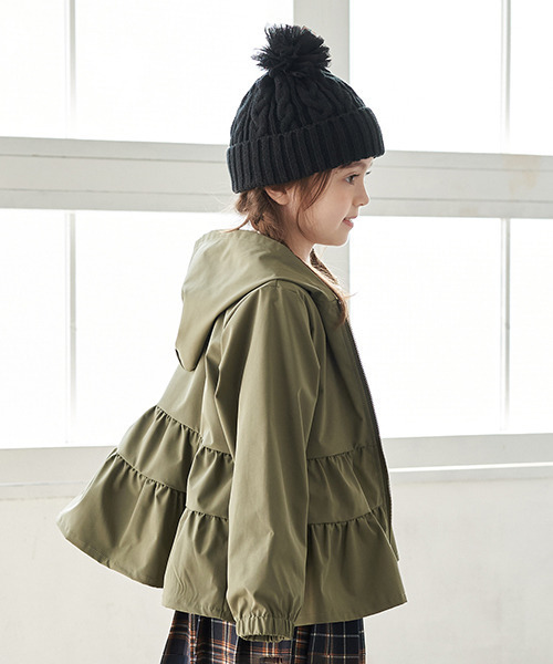 b・ROOM(ビールーム)の「ペプラムマウンテンパーカ(マウンテンパーカー・キッズ・ネイビー/カーキ/ライトピンク/ベージュ・110cm/130cm/120cm/90cm/100cm)」の16枚目の写真