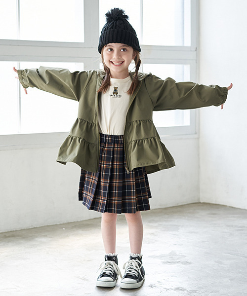 b・ROOM(ビールーム)の「ペプラムマウンテンパーカ(マウンテンパーカー・キッズ・ネイビー/カーキ/ライトピンク/ベージュ・110cm/130cm/120cm/90cm/100cm)」の17枚目の写真