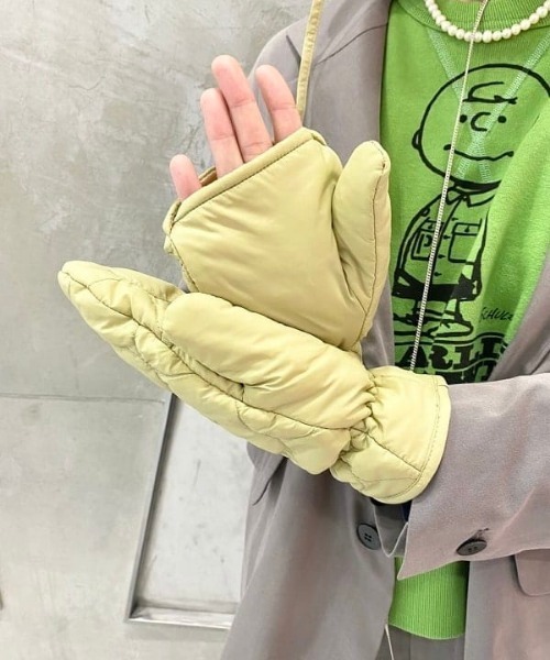 Ray BEAMS(レイビームス)の「Ray BEAMS / キルティング ミトン(手袋・レディース・ホワイト/ブラック/ベージュ・ONE SIZE)」の17枚目の写真