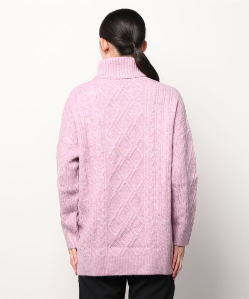 FUNALIVE（ファンアライブ）の「【je crois soi】ケーブル編ニットチュニック（チュニック・レディース・オフホワイト/ピンク/ブルー・FREE）」の9枚目の写真