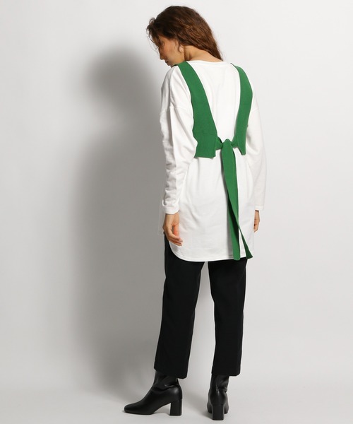 niko and...（ニコアンド）の「ニットベスト付きレイヤードセットプルオーバー（Tシャツ/カットソー・レディース・グリーン/スモーク/モカ・MEDIUM/LARGE）」の6枚目の写真