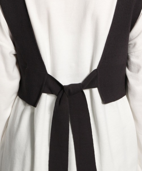 niko and...（ニコアンド）の「ニットベスト付きレイヤードセットプルオーバー（Tシャツ/カットソー・レディース・グリーン/スモーク/モカ・MEDIUM/LARGE）」の17枚目の写真