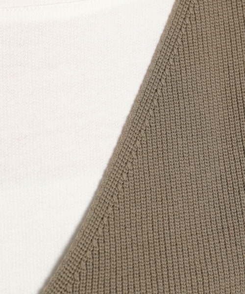 niko and...（ニコアンド）の「ニットベスト付きレイヤードセットプルオーバー（Tシャツ/カットソー・レディース・グリーン/スモーク/モカ・MEDIUM/LARGE）」の18枚目の写真