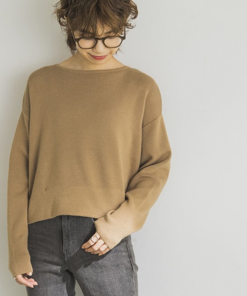 URBAN RESEARCH(アーバンリサーチ)の「2WAYプリーツドッキングニット(ニット/セーター・レディース・ブルー系その他/ネイビー/ベージュ・FREE)」の11枚目の写真