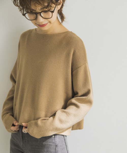 URBAN RESEARCH(アーバンリサーチ)の「2WAYプリーツドッキングニット(ニット/セーター・レディース・ブルー系その他/ネイビー/ベージュ・FREE)」の12枚目の写真