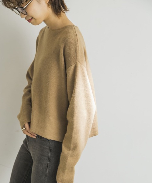 URBAN RESEARCH(アーバンリサーチ)の「2WAYプリーツドッキングニット(ニット/セーター・レディース・ブルー系その他/ネイビー/ベージュ・FREE)」の13枚目の写真