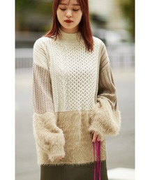 ROSE BUD | ブロックロングニット(ニット/セーター)