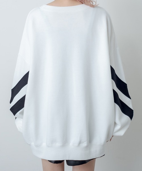 RASVOA（ラスボア）の「切替ライントレーナー／スウェット（スウェット・レディース・ブラック/オフホワイト・FREE）」の20枚目の写真