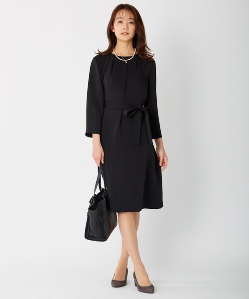 J.PRESS Ladies(J.プレス レディス)の「【洗える】ヴィーナスダブルクロス ワンピース(ワンピース・レディース・ブラック系/ネイビー系・XS)」の7枚目の写真
