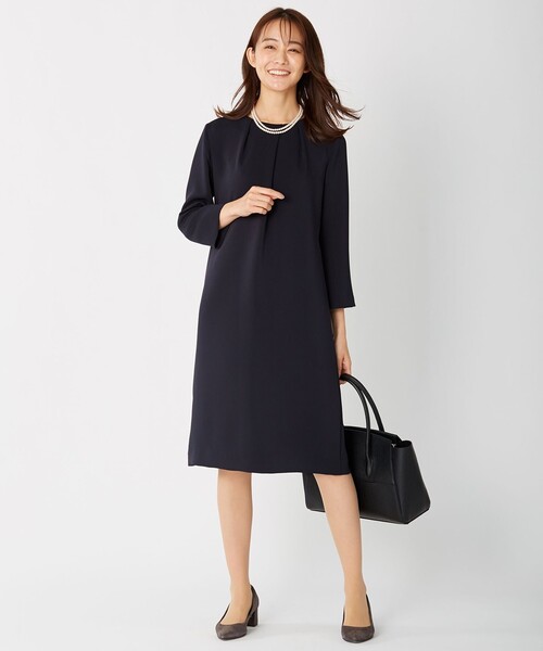 J.PRESS Ladies(J.プレス レディス)の「【洗える】ヴィーナスダブルクロス ワンピース(ワンピース・レディース・ブラック系/ネイビー系・XS)」の9枚目の写真