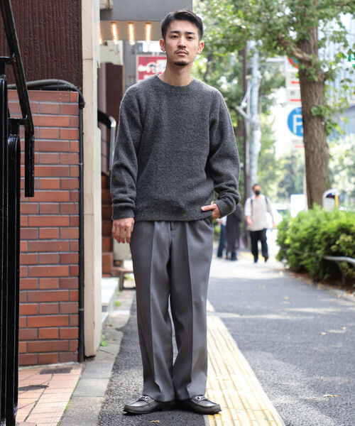 BEAMS（ビームス）の「BEAMS / 5ゲージ ブークレ クルーネック（ニット/セーター・メンズ・ブラック/ベージュ/グレー系その他・LARGE/SMALL/MEDIUM）」の4枚目の写真