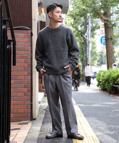 BEAMS（ビームス）の「BEAMS / 5ゲージ ブークレ クルーネック（ニット/セーター・メンズ・ブラック/ベージュ/グレー系その他・LARGE/SMALL/MEDIUM）」の5枚目の写真