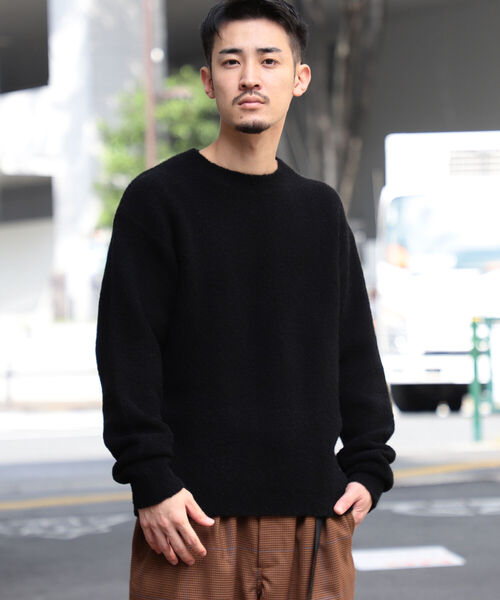 BEAMS（ビームス）の「BEAMS / 5ゲージ ブークレ クルーネック（ニット/セーター・メンズ・ブラック/ベージュ/グレー系その他・LARGE/SMALL/MEDIUM）」の11枚目の写真