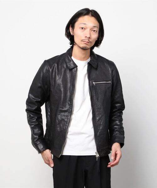 allsaints 定価10万 LEATHER JACKET M オールセインツ ALLSAINTS LARK LEATHER JACKET | ラーク レザー ジャケット