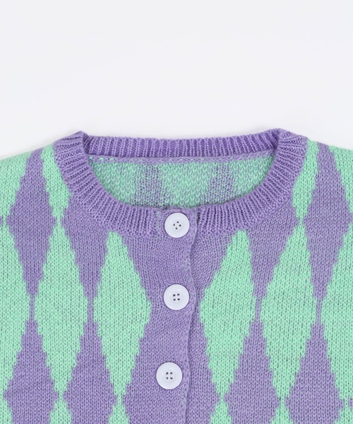 WC（ダブル シー）の「ハーリキンチェックカーディガン（カーディガン/ボレロ・レディース・ブルー/パープル/ピンク・FREE）」の18枚目の写真