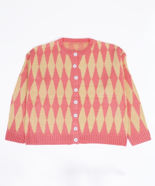 WC（ダブル シー）の「ハーリキンチェックカーディガン（カーディガン/ボレロ・レディース・ブルー/パープル/ピンク・FREE）」の14枚目の写真