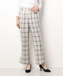 earth music&ecology | セミフレアチェックパンツ ＊(その他パンツ)