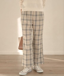 earth music&ecology | セミフレアチェックパンツ ＊(その他パンツ)