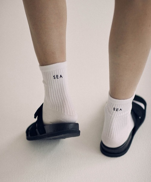 SEA(シー)の「リブソックス(2PCS)(ソックス/靴下・レディース・ホワイト・ONE SIZE)」の1枚目の写真