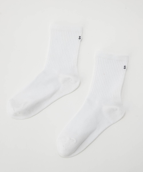 SEA(シー)の「リブソックス(2PCS)(ソックス/靴下・レディース・ホワイト・ONE SIZE)」の3枚目の写真
