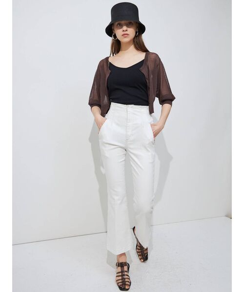 MERCURYDUO(マーキュリーデュオ)の「センプレフレアデニムパンツ(その他パンツ・レディース・オフホワイト/ブラック/インディゴブルー・SMALL/MEDIUM)」の19枚目の写真