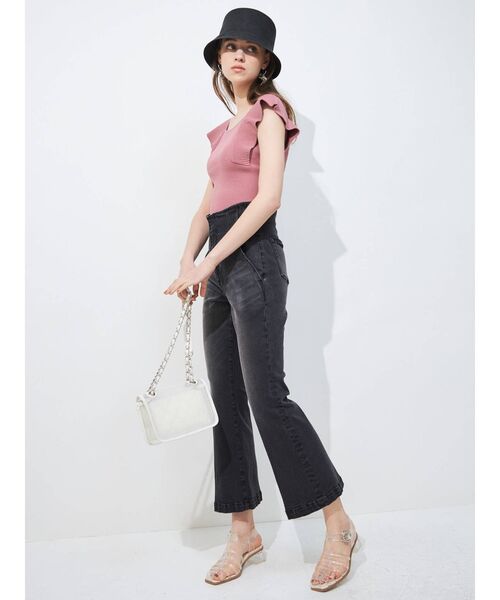 MERCURYDUO(マーキュリーデュオ)の「センプレフレアデニムパンツ(その他パンツ・レディース・オフホワイト/ブラック/インディゴブルー・SMALL/MEDIUM)」の12枚目の写真